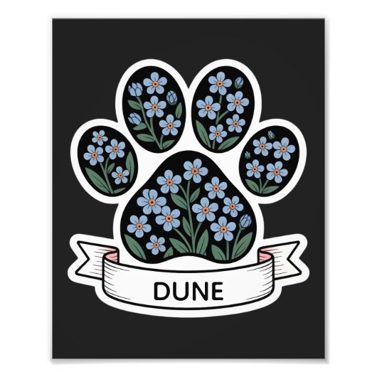 Dog Memorial Sympathy Keepsake Pet Loss フォトプリント (正面)