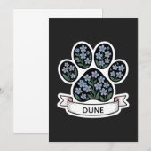 Dog Memorial Sympathy Keepsake Pet Loss 招待状 (正面/裏面)