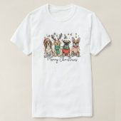 Dog Merrry Christmas Tシャツ (デザイン正面)