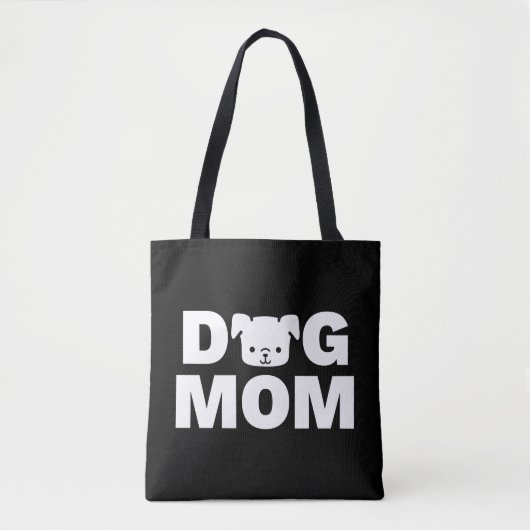 DOG MOMトートバッグ（黒） トートバッグ (正面)