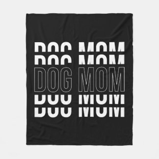 DOG MOM -おもしろい Mom Tシャツ フリースブランケット