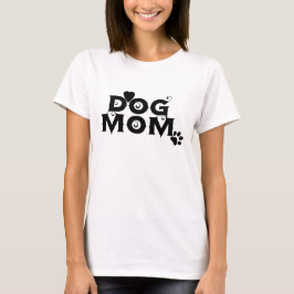 Dog mom グルービーロゴ ハート 子犬 パウ マザーズデー tシャツ