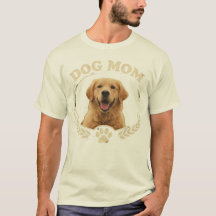 Dog Mom — ゴールデンレトリーバー肖像Tシャツ