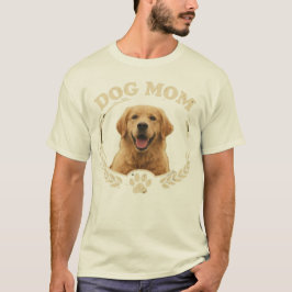 Dog Mom — ゴールデンレトリーバー肖像Tシャツ Tシャツ