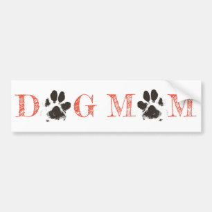 「Dog Mom」バンパーステッカー バンパーステッカー