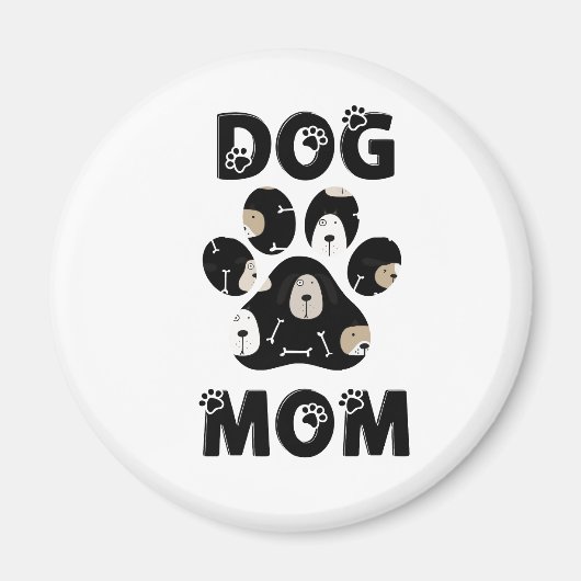 Dog Mom マグネット (正面)