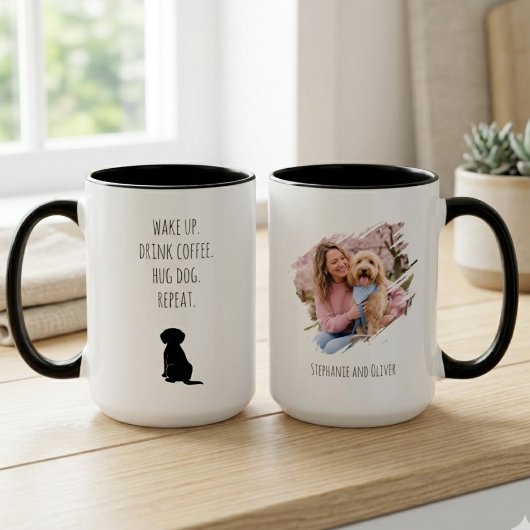 Dog Mom 起きる コーヒー 飲む 繰り返す マグカップ