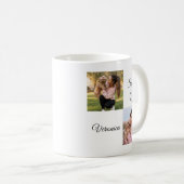 Dog Mom 4 写真 名前入り | オリジナル コーヒーマグカップ (正面右)