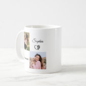 Dog Mom 4 写真 名前入り | オリジナル コーヒーマグカップ (正面左)