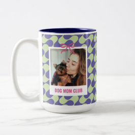 Dog Mom Club 誕生日ギフト オーナー写真入りカスタムギフト ツートーンマグカップ