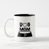 Dog Mom Coffee Mug ツートーンマグカップ (左)
