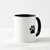 DOG MOM Coffee Mug | Paw Print & Dog Silhouette マグカップ (正面右)