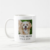 Dog Mom Custom Dog Photo コーヒーマグカップ (左)