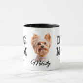 Dog Mom Custom Dog Photo マグカップ (中央)