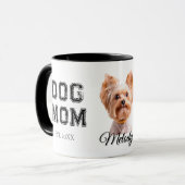 Dog Mom Custom Dog Photo マグカップ (正面左)
