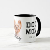 Dog Mom Custom Dog Photo マグカップ (正面右)