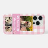 Dog Mom Custom Name Photo Collage Memories iPhoneケース (裏面横)
