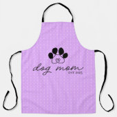 dog mom customizable エプロン (正面)