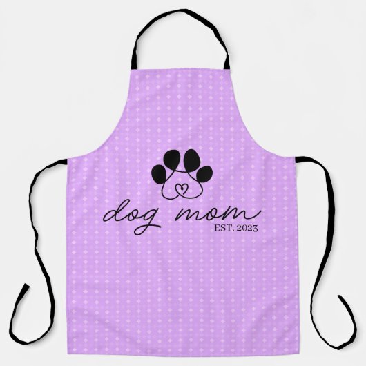 dog mom customizable エプロン (正面)