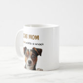 Dog Mom Cute Puppy Coffee Quote Design コーヒーマグカップ (正面左)