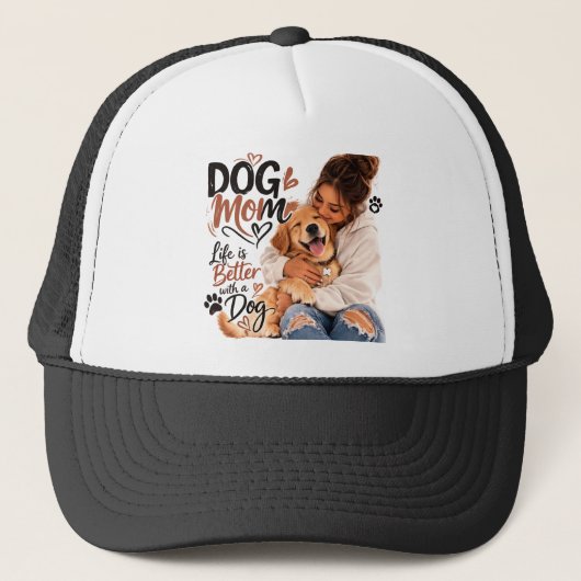 Dog Mom Embroidered Cap – Casual Everyday Hat キャップ (正面)