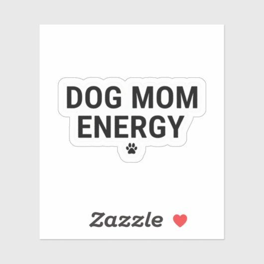 Dog Mom Energy Sticker シール (シート)