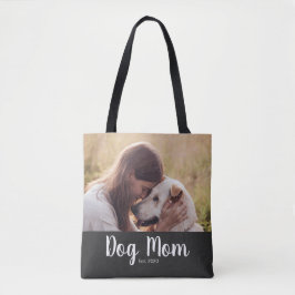 Dog Mom Established スクリプト写真 トートバッグ
