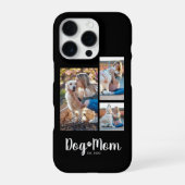 Dog Mom Established スクリプト ブラック 3 写真  iPhoneケース (裏面)