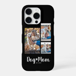 Dog Mom Established スクリプト ブラック 3 写真 iPhone 16 Proケース