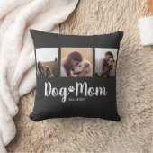 Dog Mom Established Elegant Script Black 3 Photo  クッション (ブランケット)