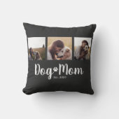 Dog Mom Established Elegant Script Black 3 Photo  クッション (正面)