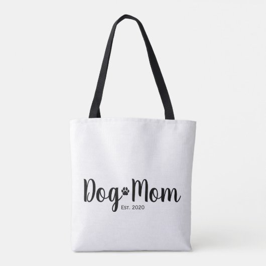 Dog Mom Established Gift Tote Bag トートバッグ (裏面)