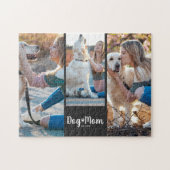 Dog Mom Established Modern Script Black 3 Photo  ジグソーパズル (横)