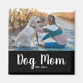 Dog Mom Established Photo Gift Magnet マグネット (正面)