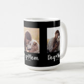 Dog Mom Established Script Black 3 Photo  コーヒーマグカップ (正面右)