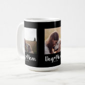 Dog Mom Established Script Black 3 Photo  コーヒーマグカップ (正面左)