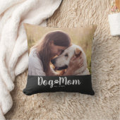 Dog Mom Established Script Photo クッション (ブランケット)