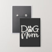 Dog Mom Floral Paw Print Cute Design for Dog Lover 缶バッジ (正面/裏面)
