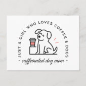 Dog mom funny coffee lovers girly quotes ポストカード (正面)