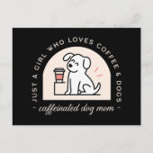 Dog mom funny coffee lovers girly quotes ポストカード (正面)