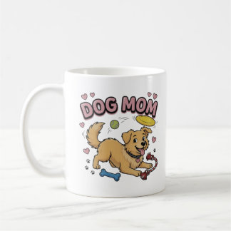 Dog Mom Golden Retriever Comic コーヒーマグカップ