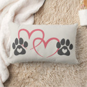 Dog Mom Heart Paws Art | Rescue Mama Dogs Lover ランバークッション (ブランケット)