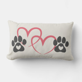 Dog Mom Heart Paws Art | Rescue Mama Dogs Lover ランバークッション