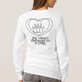 Dog Mom Heart Shirt – Chic Double Heart Long Sleev Tシャツ (裏面)