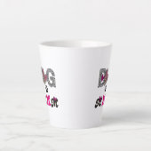 Dog Mom Leopard Heart Mug -Mom Lover Gift  カフェラテマグ (正面)