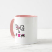Dog Mom Leopard Heart Mug -Mom Lover Gift  マグカップ (正面左)
