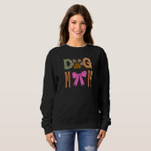 Dog Mom Leopard Paw Print/ Cute Dog Lover Apparel  スウェットシャツ (正面フル)