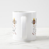 Dog Mom Leopard Print Paw Design/Leopard Dog Mom ジャンボコーヒーマグカップ (裏面)