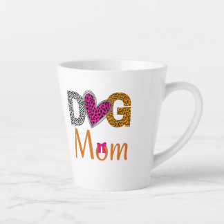 Dog Mom Leopard Print/Trending Dog  Lover Gift カフェラテマグ