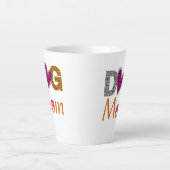 Dog Mom Leopard Print/Trending Dog Lover Gift カフェラテマグ (正面)